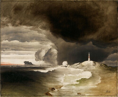 Peder Balke, Lighthouse on the Norwegian Coast (Ca. 1855)